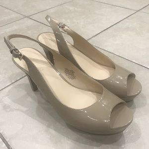 NWT Nine West NWAble Patent Leather Peep Toe Heel